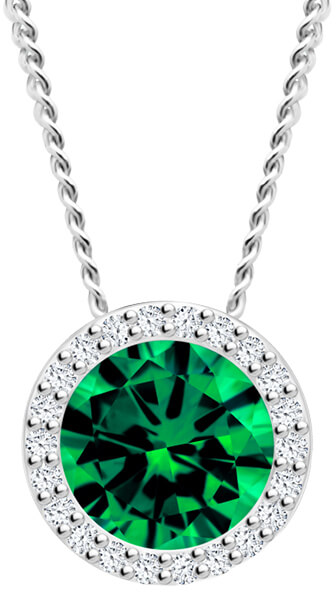 Stříbrný náhrdelník Lynx Emerald 5268 66 (řetízek, přívěsek)