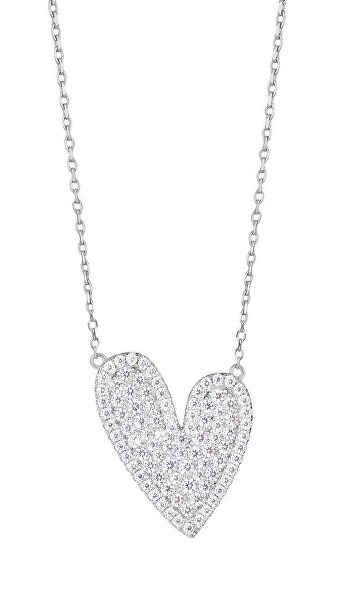 Collana in argento Cuore con zirconi cubici Preciosa Pure Love Glamour 5420 00