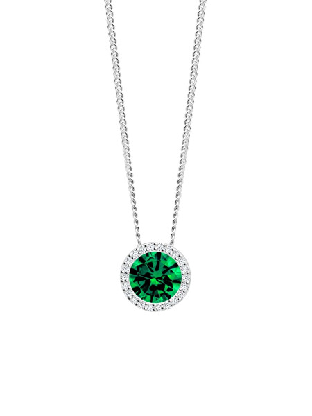 Stříbrný náhrdelník Lynx Emerald 5268 66 (řetízek, přívěsek)