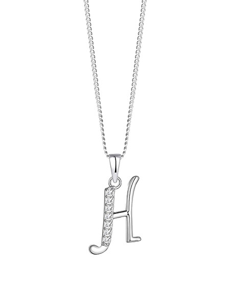 Stříbrný náhrdelník písmeno "H" 5380 00H  (řetízek, přívěsek)