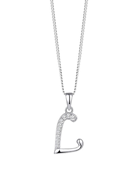 Ezüst nyaklánc "L" betű 5380 00L (lánc, medál)