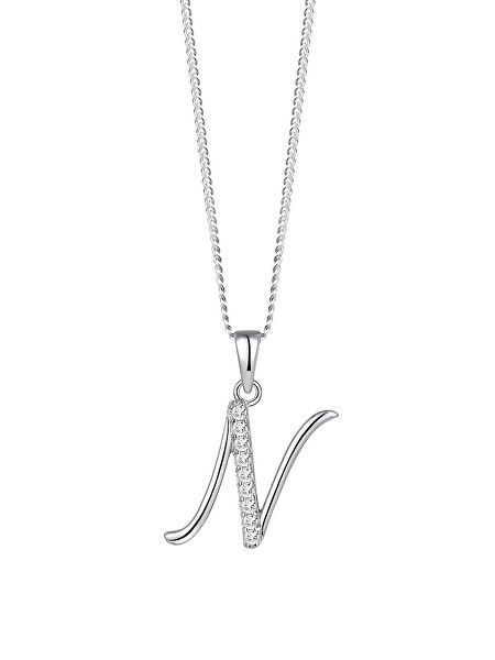 Stříbrný náhrdelník písmeno "N" 5380 00N  (řetízek, přívěsek)