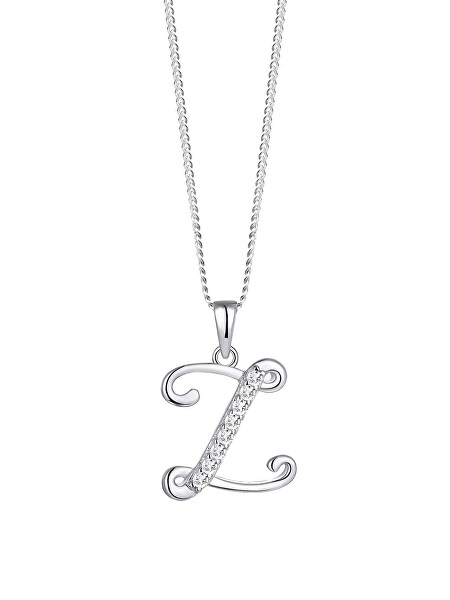 Stříbrný náhrdelník písmeno "Z" 5380 00Z (řetízek, přívěsek)