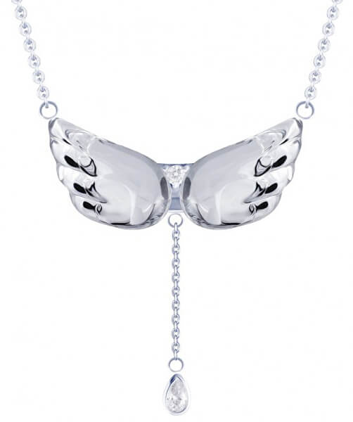 Strieborný náhrdelník s kryštálom Crystal Wings 6064 00