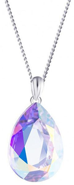 Stříbrný náhrdelník s krystalem Iris 6078 42 (řetízek, přívěsek)