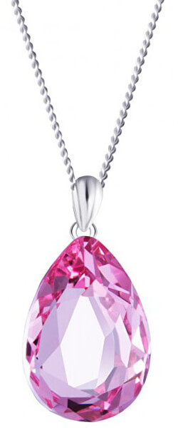 Stříbrný náhrdelník s krystalem Iris 6078 69 (řetízek, přívěsek)