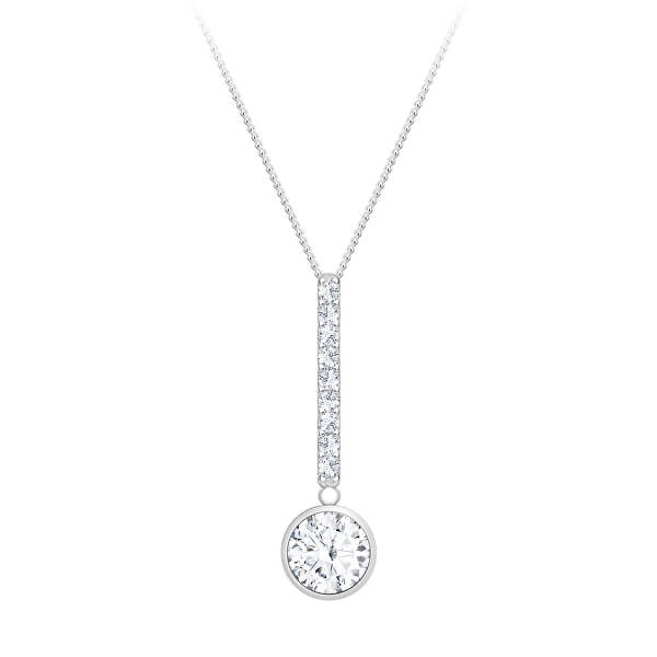 Stříbrný náhrdelník s kubickou zirkonií Lucea 5296 00 (řetízek, přívěsek)