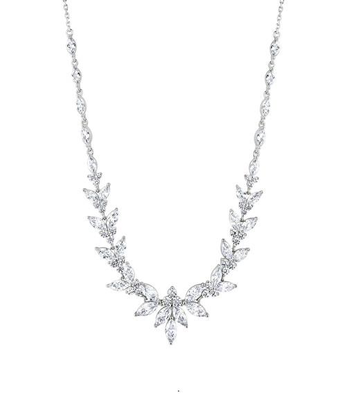Stříbrný náhrdelník s kubickou zirkonií Majestic Bloom Pop 5450 00