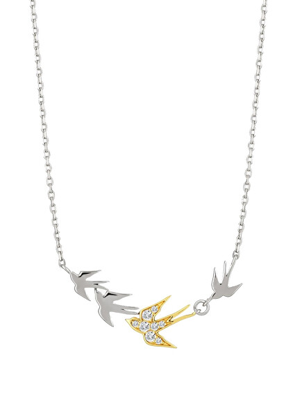 Silberne Halskette Schwalbe mit Zirkonia 5372Y00