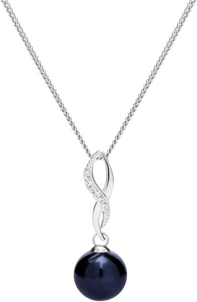 Tajemný stříbrný náhrdelník s pravou perlou Vanua 5304 20