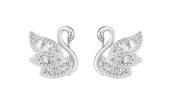 Orecchini scintillanti in argento Cigno Sparkling Swan Glamour 5417 00