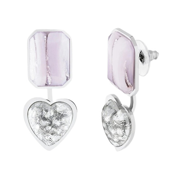 Úchvatné stříbrné náušnice 2v1 Heartlight Spotlight 7506 69