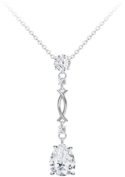 Úžasný stříbrný náhrdelník Mongona s kubickou zirkonií Preciosa 5324 00