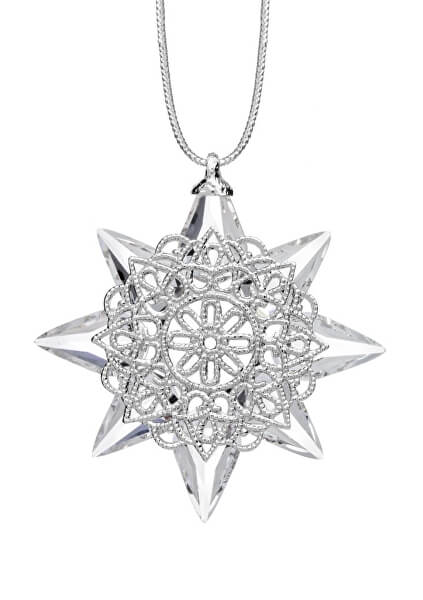Závěsný ornament Vánoční hvězda českého křišťálu Preciosa 1503 00
