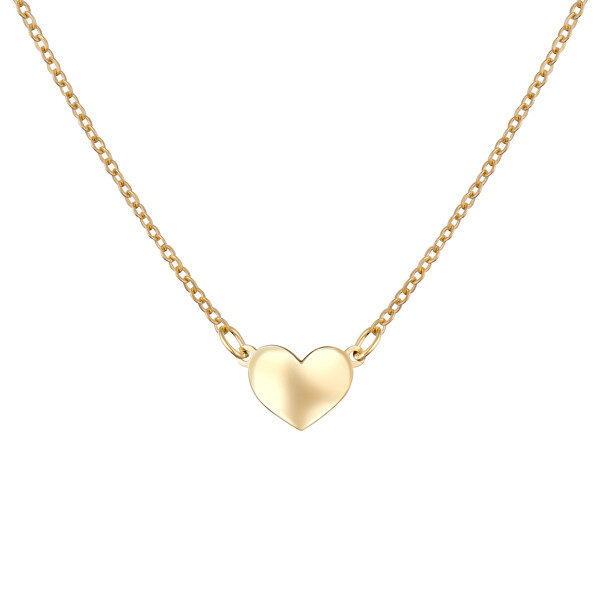 Romantický zlatý náhrdelník se srdíčkem N704