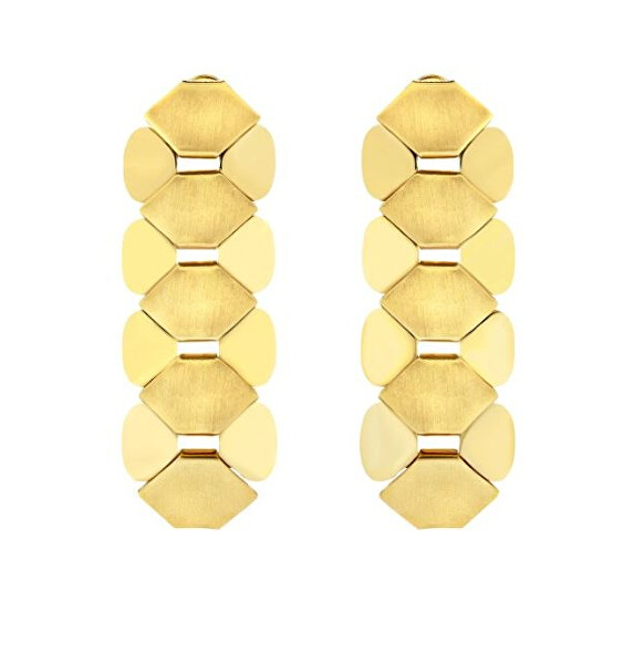 Extravagantní pozlacené náušnice Hexagonia TJ3636