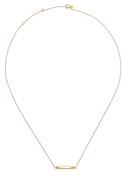 Collana minimalista placcata in oro d'acciaio Flow TJ3575