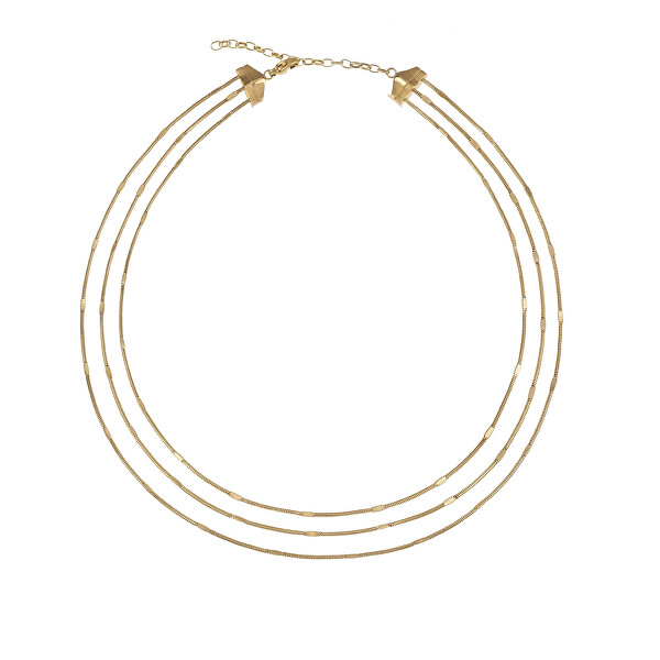Pôvabný pozlátený náhrdelník Sinuous TJ3095