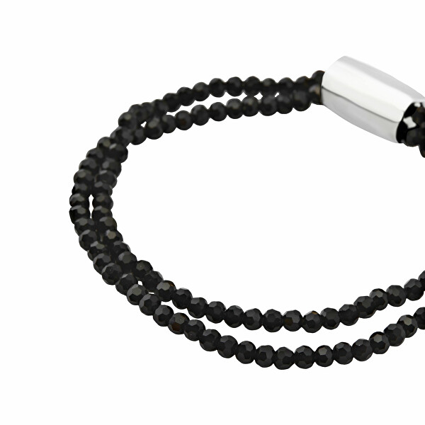 Dvojitý korálkový náramek s krystaly Magnetica System TJ3687