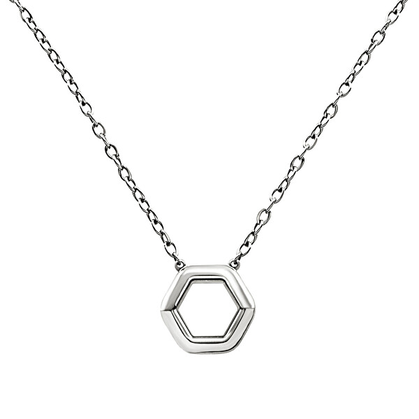 Moderný dámsky náhrdelník z ocele Hexagonia TJ3506