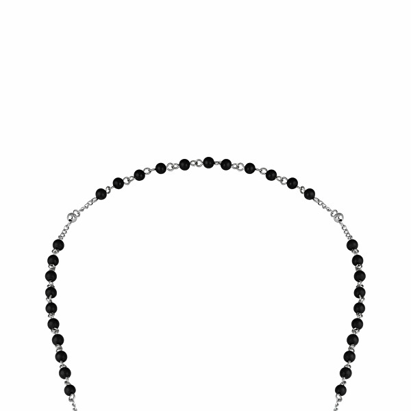 Nadčasový korálkový náhrdelník s krížikom Code TJ2990