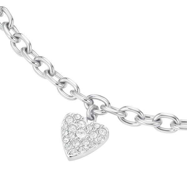 Dámsky oceľový náramok s kryštálmi Chunky Heart JBCHS-J1322