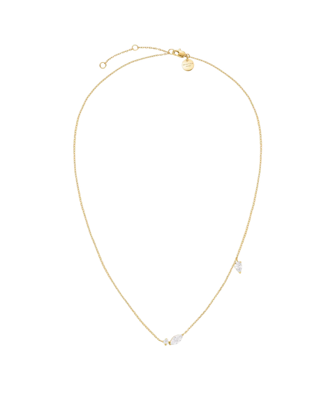 Elegantný oceľový náhrdelník s kryštálmi JNMSG-J1306