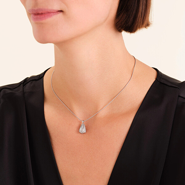 Elegantní ocelový náhrdelník s krystaly Pavé JNPSS-J1232