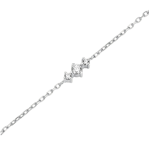 Elegantní ocelový náhrdelník s krystaly Triple JNTCS-J1016