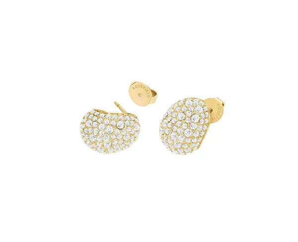 Elegantní pozlacené náušnice s krystaly Mini Pavé JEMPG-J1223