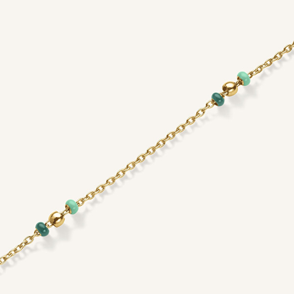 Collana di smeraldi placcata oro fine JNEDG-J719