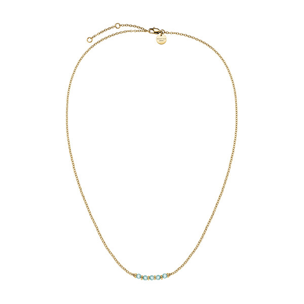 Feine vergoldete Halskette mit blauen Perlen Essentials JNBRG-J812