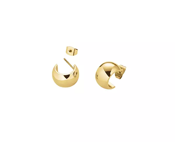 Nadčasové pozlacené náušnice z oceli JESWG-J930