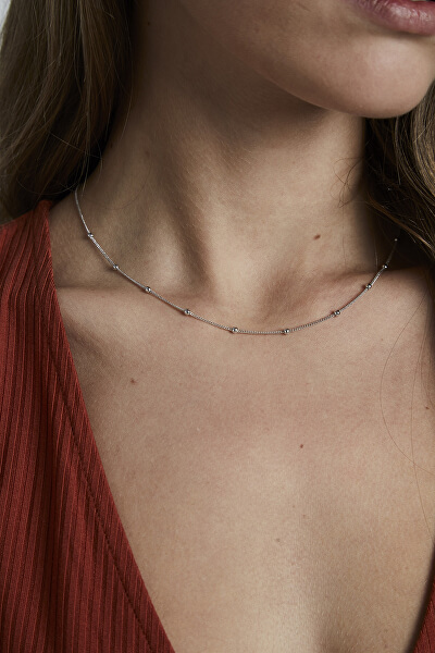 Oceľový náhrdelník s guličkami Iggy JDCHS-J059