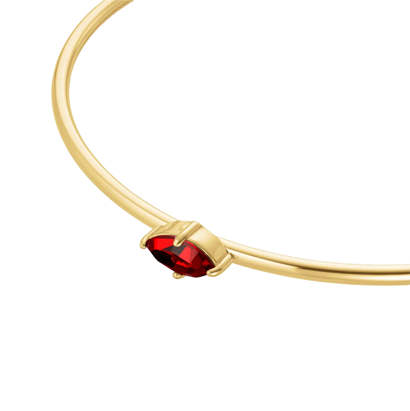 Otevřený pevný náramek s červeným Swarovski krystalem JBRMG-J1243