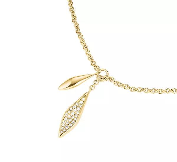 Pozlacený flexibilní náhrdelník s krystaly Pavé JNPLG-J1233