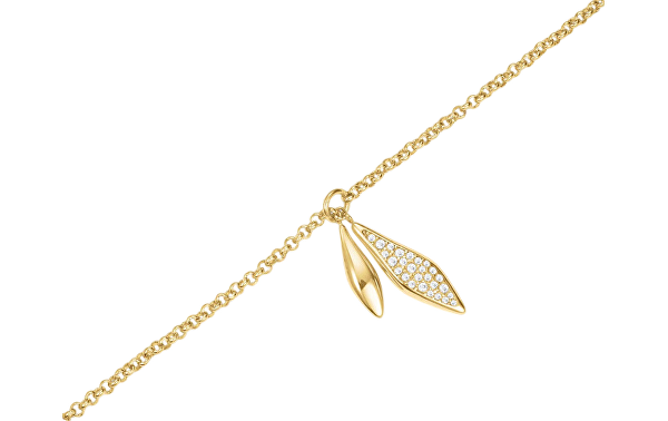 Pozlacený flexibilní náhrdelník s krystaly Pavé JNPLG-J1233