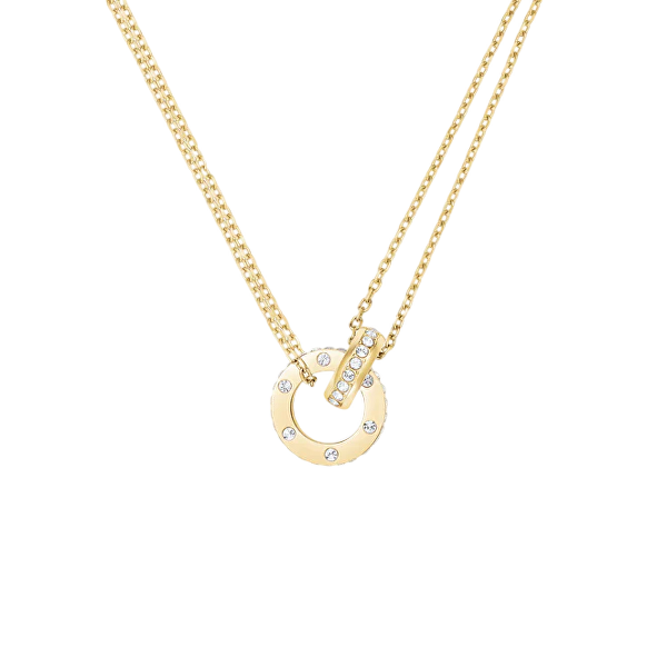 Pozlacený náhrdelník se Swarovski krystaly Love Connection JNLCG-J1315