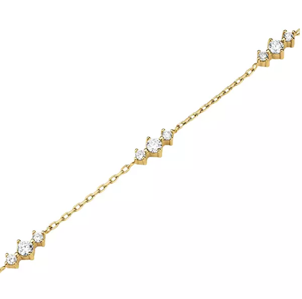 Pozlacený náramek s čirými krystaly Triple JBTCG-J1020