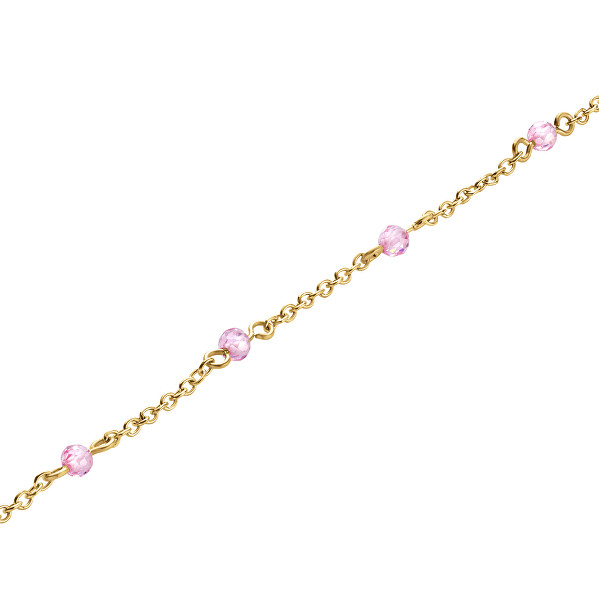 Bezauberndes vergoldetes Armband mit rosa Perlen Essentials JBPSG-J813