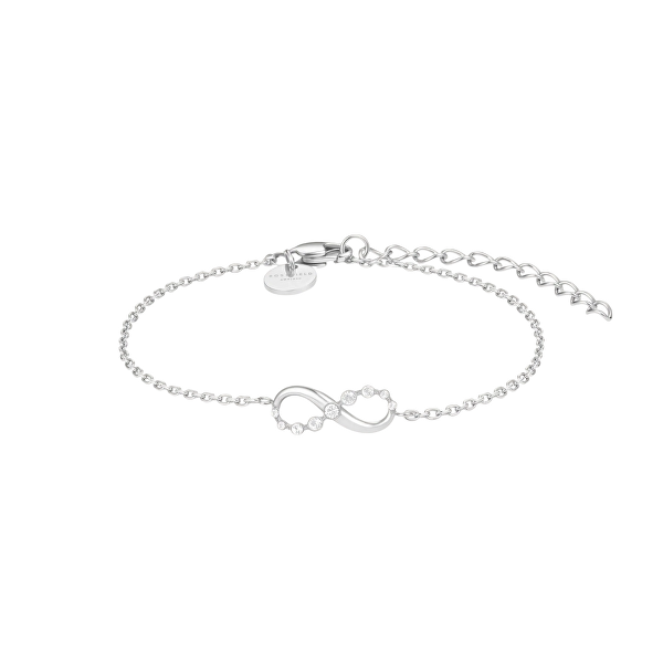 Slušivý ocelový náramek s krystaly Infinity JBIBS-J1330