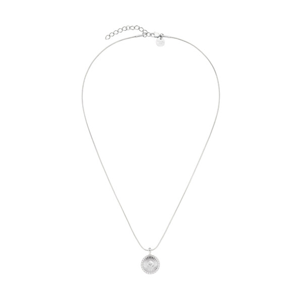 Třpytivý ocelový náhrdelník s přívěskem Solitaire JNBCS-J1207