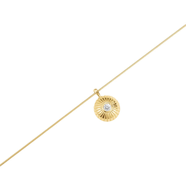 Třpytivý pozlacený náhrdelník s přívěskem Solitaire JNBCG-J1206
