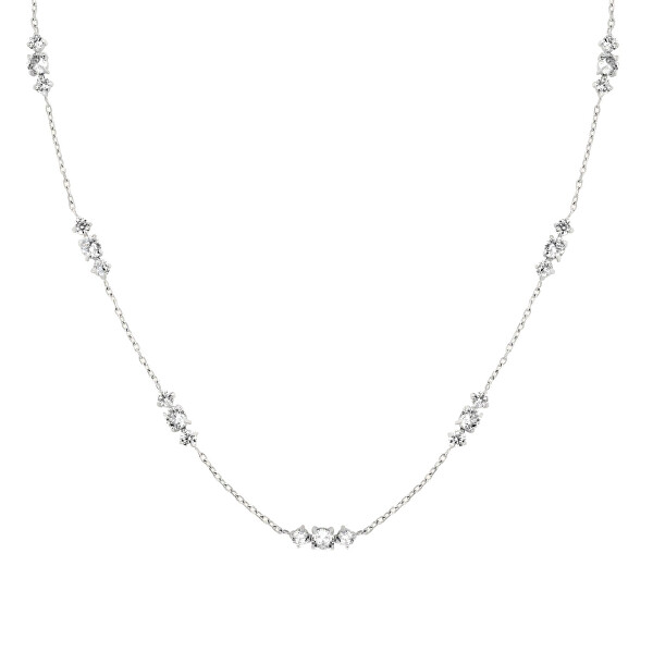 Elegantní ocelový náhrdelník s krystaly Triple JNTCS-J1016