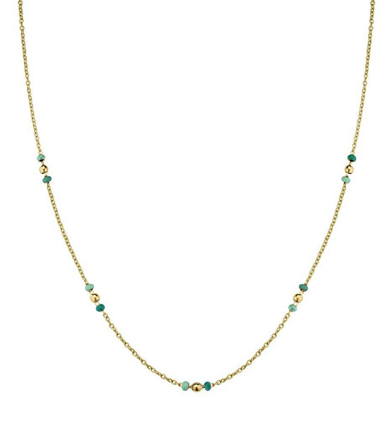 Collana di smeraldi placcata oro fine JNEDG-J719