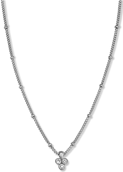 Oceľový náhrdelník s trojitým kryštálom Swarovski Toccombo JTNTS-J442