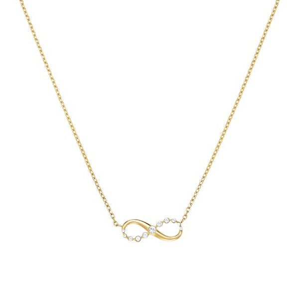 Pozlacený dámský náhrdelník s krystaly Infinity  JNING-J1311
