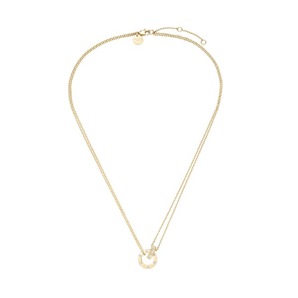 Pozlacený náhrdelník se Swarovski krystaly Love Connection JNLCG-J1315