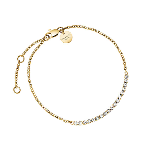 Affascinante bracciale placcato oro con cristalli Tennis JBTCG-J904