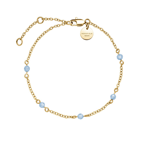 Bezauberndes vergoldetes Armband mit blauen Perlen Essentials JBBSG-J814